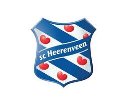 heerenveen klubb logotyp symbol nederländerna eredivisie liga fotboll abstrakt design vektor illustration