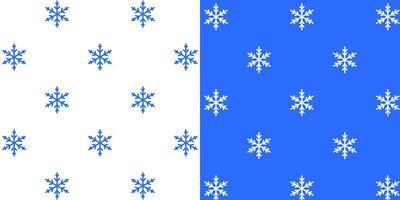 Sammlung von Winter nahtlos Muster mit Schneeflocken zum Dekoration. ein einstellen von Muster zum Verpackung Papier zum Weihnachten und Neu Jahr. vektor