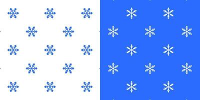 Sammlung von Winter nahtlos Muster mit Schneeflocken zum Dekoration. ein einstellen von Muster zum Verpackung Papier zum Weihnachten und Neu Jahr. vektor