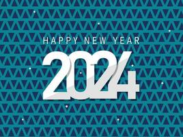 Lycklig ny år 2024 baner blå bakgrund vektor