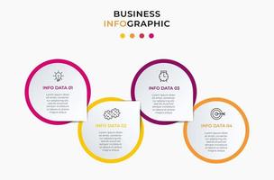 infographic design mall vektor med ikoner och 4 alternativ eller steg