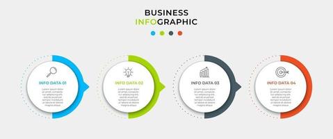 infographic design mall vektor med ikoner och 4 alternativ eller steg