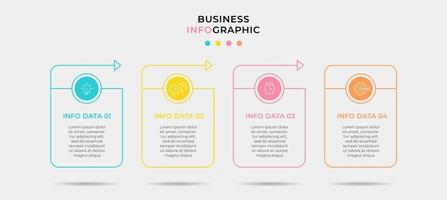 infographic design mall vektor med ikoner och 4 alternativ eller steg