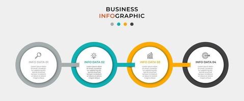 infographic design mall vektor med ikoner och 4 alternativ eller steg