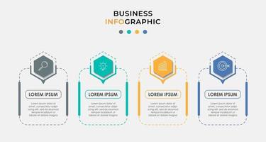 infographic design mall vektor med ikoner och 4 alternativ eller steg