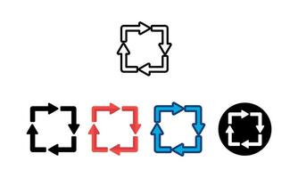 Recycling Pfeil Vektor Symbol einstellen auf Weiß Hintergrund. mit verschiedene Stile. Pfeil Symbol zum Ihre Netz Seite? ˅ Design, Logo, Anwendung, ui. Pfeile zeigen Richtung Symbole. gebogen Pfeil.