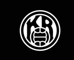 kr Reykjavik Verein Logo Symbol Weiß Island Liga Fußball abstrakt Design Vektor Illustration mit schwarz Hintergrund