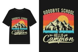 husbil t skjorta mönster, camping t-shirt design vektor filer, husbil utomhus- äventyr motiverande typografi design