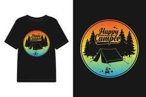 husbil t skjorta mönster, camping t-shirt design vektor filer, husbil utomhus- äventyr motiverande typografi design