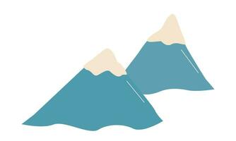 blå bergen ikoner isolerat tecknad serie illustration för bakgrund vektor