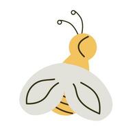 süß Karikatur Biene mit Flügel Vektor Illustration