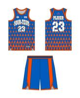 Basketball Jersey Vorlage Design, Basketball Uniform Attrappe, Lehrmodell, Simulation Design, Vektor Sublimation Sport bekleidung Design, Jersey Basketball Ideen.