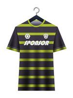 fotboll jersey attrapp för fotboll klubb. vektor sublimering sporter kläder design. enhetlig främre se mallar fotboll jersey. jersey design idéer.