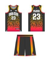 Basketball Jersey Vorlage Design, Basketball Uniform Attrappe, Lehrmodell, Simulation Design, Vektor Sublimation Sport bekleidung Design, Jersey Basketball Ideen.