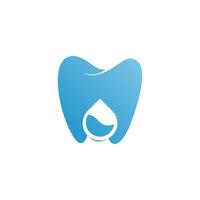 Wasser Dental Logo Vektor Design Vorlage