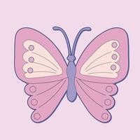 Schmetterling elegant mit Rosa Farbe Design. süß von Feiertage, Frühling oder Sommer, Feier Dekor, Clip Art zum Karten, Banner, Frühling Dekoration, süß Insekt vektor