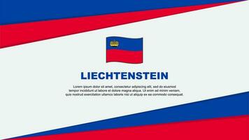 Liechtenstein Flagge abstrakt Hintergrund Design Vorlage. Liechtenstein Unabhängigkeit Tag Banner Karikatur Vektor Illustration. Liechtenstein Design