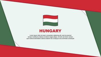 Ungarn Flagge abstrakt Hintergrund Design Vorlage. Ungarn Unabhängigkeit Tag Banner Karikatur Vektor Illustration. Ungarn Unabhängigkeit Tag