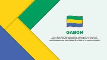 gabon Flagge abstrakt Hintergrund Design Vorlage. gabon Unabhängigkeit Tag Banner Karikatur Vektor Illustration. gabon Illustration