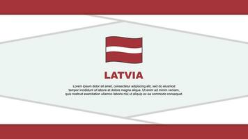 Lettland Flagge abstrakt Hintergrund Design Vorlage. Lettland Unabhängigkeit Tag Banner Karikatur Vektor Illustration. Lettland Vektor