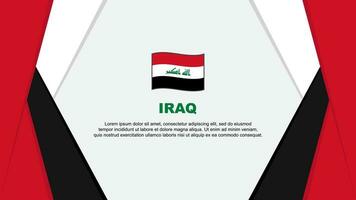 Irak Flagge abstrakt Hintergrund Design Vorlage. Irak Unabhängigkeit Tag Banner Karikatur Vektor Illustration. Irak Hintergrund