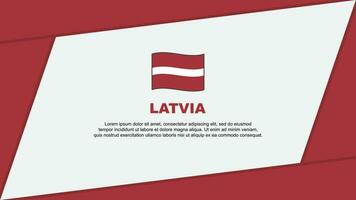 Lettland Flagge abstrakt Hintergrund Design Vorlage. Lettland Unabhängigkeit Tag Banner Karikatur Vektor Illustration. Lettland Banner