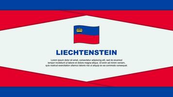 Liechtenstein Flagge abstrakt Hintergrund Design Vorlage. Liechtenstein Unabhängigkeit Tag Banner Karikatur Vektor Illustration. Liechtenstein Vektor