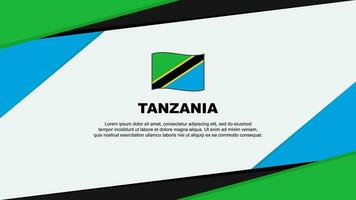 tanzania flagga abstrakt bakgrund design mall. tanzania oberoende dag baner tecknad serie vektor illustration. tanzania