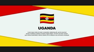 uganda flagga abstrakt bakgrund design mall. uganda oberoende dag baner tecknad serie vektor illustration. uganda vektor