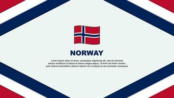 Norwegen Flagge abstrakt Hintergrund Design Vorlage. Norwegen Unabhängigkeit Tag Banner Karikatur Vektor Illustration. Norwegen Vorlage