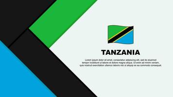 tanzania flagga abstrakt bakgrund design mall. tanzania oberoende dag baner tecknad serie vektor illustration. tanzania illustration