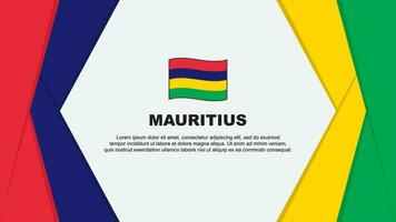 Mauritius Flagge abstrakt Hintergrund Design Vorlage. Mauritius Unabhängigkeit Tag Banner Karikatur Vektor Illustration. Mauritius Hintergrund