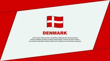 Dänemark Flagge abstrakt Hintergrund Design Vorlage. Dänemark Unabhängigkeit Tag Banner Karikatur Vektor Illustration. Dänemark Banner