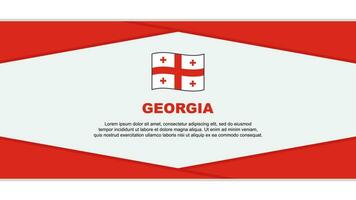 Georgia Flagge abstrakt Hintergrund Design Vorlage. Georgia Unabhängigkeit Tag Banner Karikatur Vektor Illustration. Georgia Vektor