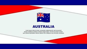 Australien Flagge abstrakt Hintergrund Design Vorlage. Australien Unabhängigkeit Tag Banner Karikatur Vektor Illustration. Australien Vektor