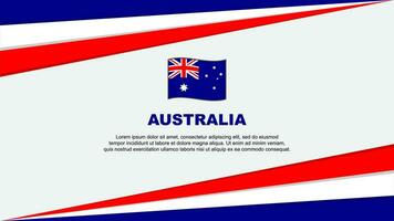 Australien Flagge abstrakt Hintergrund Design Vorlage. Australien Unabhängigkeit Tag Banner Karikatur Vektor Illustration. Australien Design