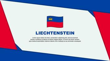 Liechtenstein Flagge abstrakt Hintergrund Design Vorlage. Liechtenstein Unabhängigkeit Tag Banner Karikatur Vektor Illustration. Liechtenstein Unabhängigkeit Tag