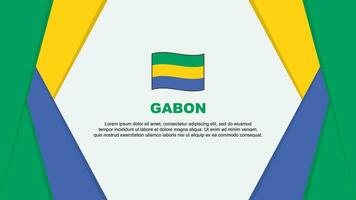 gabon Flagge abstrakt Hintergrund Design Vorlage. gabon Unabhängigkeit Tag Banner Karikatur Vektor Illustration. gabon Hintergrund