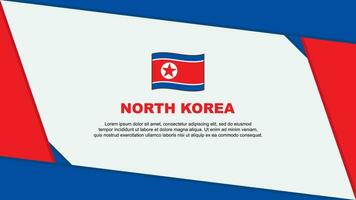 Norden Korea Flagge abstrakt Hintergrund Design Vorlage. Norden Korea Unabhängigkeit Tag Banner Karikatur Vektor Illustration. Norden Korea Unabhängigkeit Tag