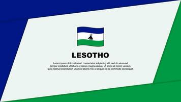 Lesotho Flagge abstrakt Hintergrund Design Vorlage. Lesotho Unabhängigkeit Tag Banner Karikatur Vektor Illustration. Lesotho Banner