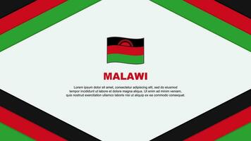 Malawi Flagge abstrakt Hintergrund Design Vorlage. Malawi Unabhängigkeit Tag Banner Karikatur Vektor Illustration. Malawi Vorlage