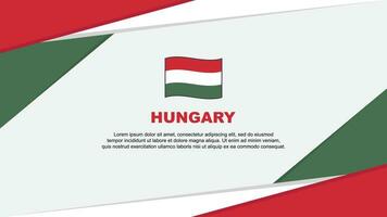 Ungarn Flagge abstrakt Hintergrund Design Vorlage. Ungarn Unabhängigkeit Tag Banner Karikatur Vektor Illustration. Ungarn