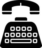 Telefon Schreibmaschine Vektor Symbol