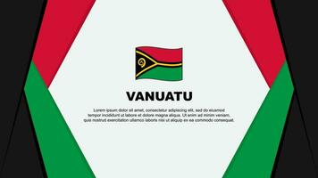 Vanuatu Flagge abstrakt Hintergrund Design Vorlage. Vanuatu Unabhängigkeit Tag Banner Karikatur Vektor Illustration. Vanuatu Hintergrund