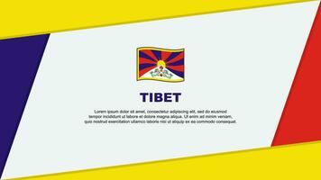Tibet Flagge abstrakt Hintergrund Design Vorlage. Tibet Unabhängigkeit Tag Banner Karikatur Vektor Illustration. Tibet Banner