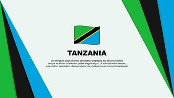 tanzania flagga abstrakt bakgrund design mall. tanzania oberoende dag baner tecknad serie vektor illustration. tanzania flagga