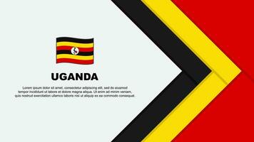 uganda flagga abstrakt bakgrund design mall. uganda oberoende dag baner tecknad serie vektor illustration. uganda tecknad serie