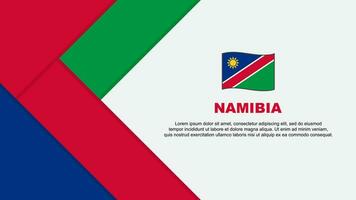Namibia Flagge abstrakt Hintergrund Design Vorlage. Namibia Unabhängigkeit Tag Banner Karikatur Vektor Illustration. Namibia Illustration