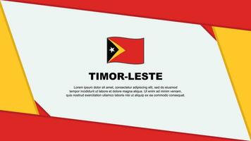Timor leste Flagge abstrakt Hintergrund Design Vorlage. Timor leste Unabhängigkeit Tag Banner Karikatur Vektor Illustration. Timor leste Unabhängigkeit Tag