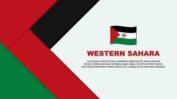 Western Sahara Flagge abstrakt Hintergrund Design Vorlage. Western Sahara Unabhängigkeit Tag Banner Karikatur Vektor Illustration. Western Sahara Illustration